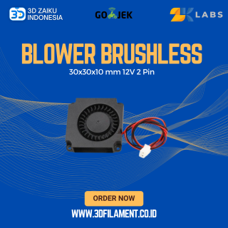 ZKLabs Blower Brushless DC Fan 30x30x10 mm 12V 2 Pin